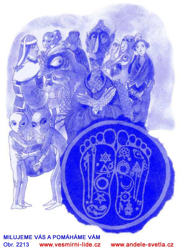 Ilustrace z n�v�t�vy pozem��ana ve Vysok� rad� na�� Galaxie. Jsou to l�skypln� bytosti - Sil sv�tla, kter� jsou zarmouceny ze sou�asn�ho v�voje na planet� Zemi a neust�le se rad� navz�jem a se Stvo�itelem, jak postupovat d�l. V z�jmu z�chrany toho, co se zachr�nit d�. Rozhodov�n� je o to t잚�, �e mus� b�t v souladu se z�kony Stvo�itele na�eho a S�ly sv�tla tyto z�kony p�esn� dodr�uj�.